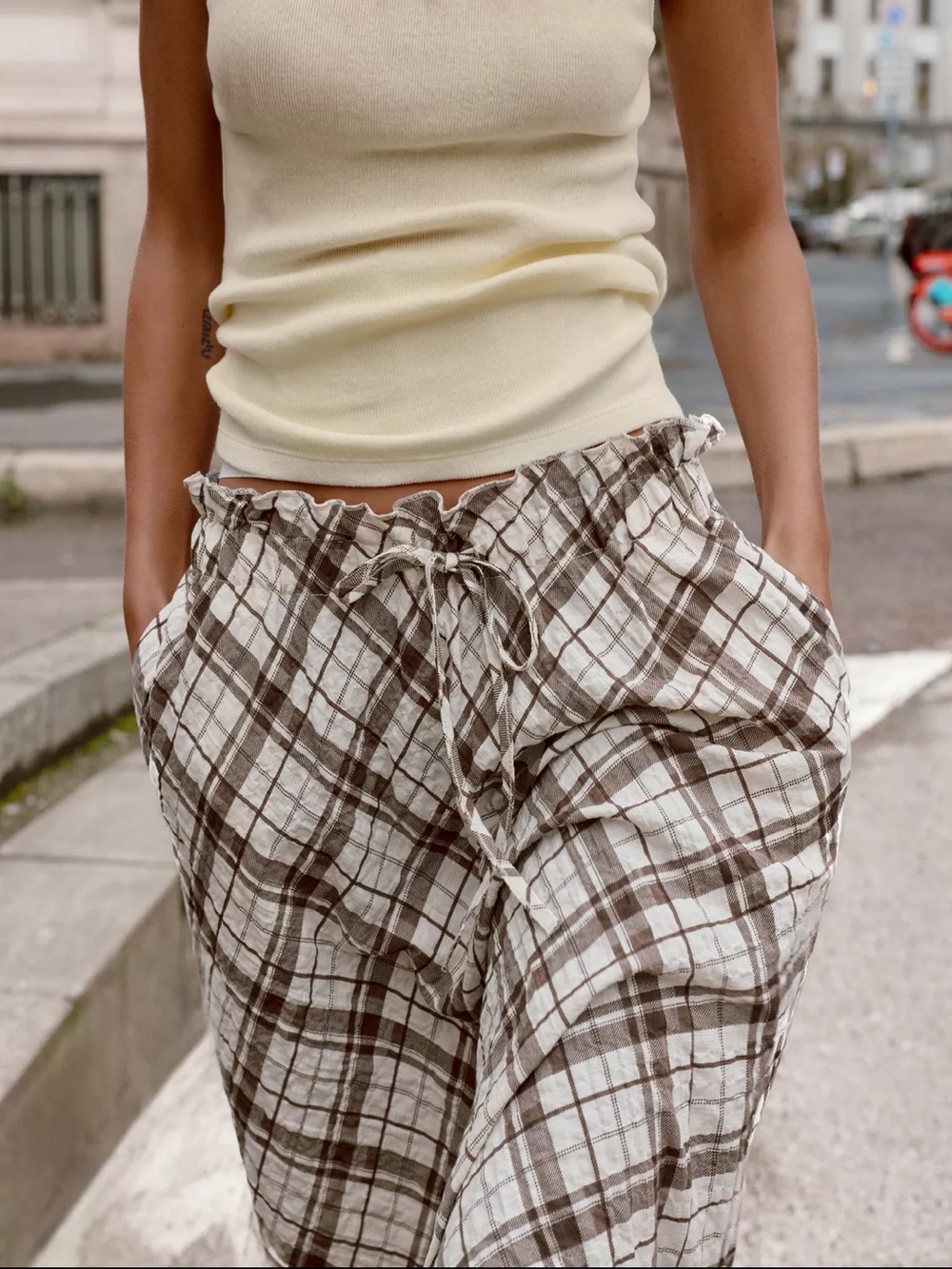 Zara Brown and Cream Plaid Maxi Skirt - Picture 2 of 5